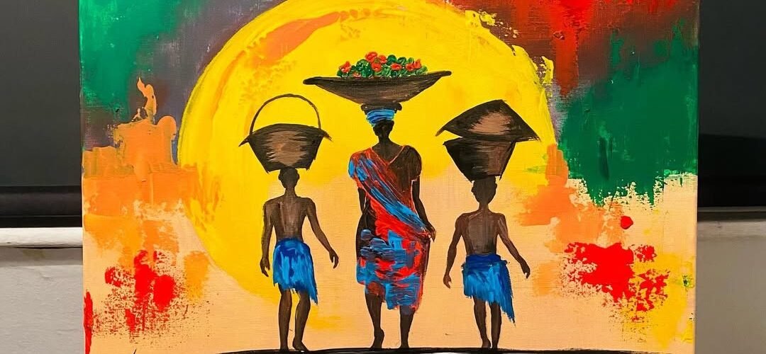 Mama and her boys We appreciate hardworking mothers today ❤️ pintoarts artoftheday africanwo 1080x500