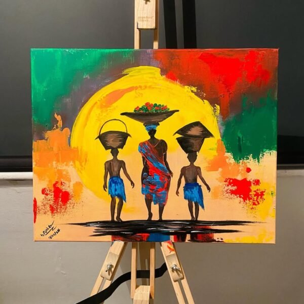 Mama and her boys We appreciate hardworking mothers today ❤️ pintoarts artoftheday africanwo 600x600